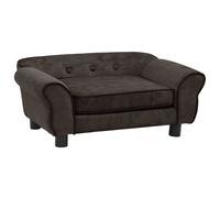 Vidaxl Canapé Pour Chien Marron 72x45x30 Cm Peluche