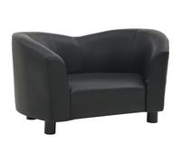 Vidaxl Canapé Pour Chien Noir 67x41x39 Cm Similicuir