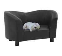 Vidaxl Canapé Pour Chien Noir 67x41x39 Cm Similicuir