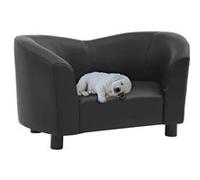 vidaXL Canapé pour Chien Noir 67x41x39 cm Similicuir Sofa pour Chat Animaux 170946 Noir G