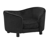 vidaXL Canapé pour Chien Noir 69x49x40 cm Peluche Sofa Animaux de Compagnie