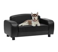 Vidaxl Canapé Pour Chien Noir 80x50x40 Cm Similicuir