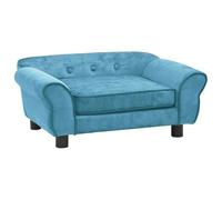 vidaXL Canapé pour Chien Turquoise 72x45x30 cm Peluche