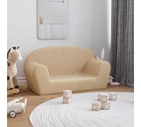 Vidaxl Canapé Pour Enfants 2 Places Crème Peluche Douce