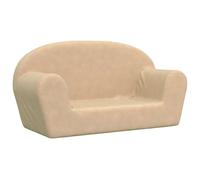 vidaXL Canapé pour Enfants 2 Places crème Peluche Douce, Mini-canapé, canapé pour Tout-Petits, siège de canapé pour Tout-Petits