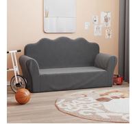 vidaXL Canapé pour Enfants 2 Places, Lit de Jour avec Dossier et Accoudoirs, Lit d'Invité pour Tout-petits Salon, Anthracite 357048