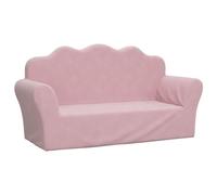 vidaXL Canapé pour enfants 2 places – Lit de jour, lit d'invité, dossier et accoudoirs Rose 357051