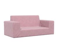vidaXL Canapé pour enfants à 2 places – Peluche douce – Rose