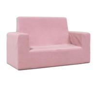vidaXL Canapé pour enfants à 2 places – Peluche douce – Rose