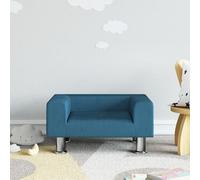 vidaXL Canapé pour enfants bleu 50x40x26,5 cm velours