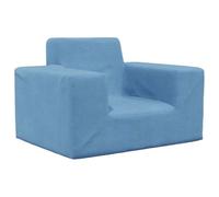 vidaXL Mini canapé pour enfants Bleu en peluche douce