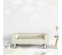 vidaXL Canapé pour enfants crème 70x45x26,5 cm velours, mini canapé, mini canapé-chaise, mini canapé pour enfants, canapé de