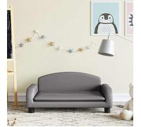 vidaXL Mini canapé pour enfants 70x45x30 cm similicuir Gris