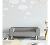 vidaXL Canapé pour enfants gris clair 70x45x26,5 cm velours3196330 Gris G