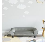 Vidaxl Canapé Pour Enfants Gris Clair 70x45x26 Cm Velours Gris