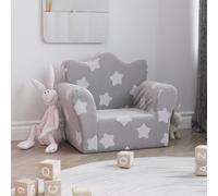 Vidaxl Canapé Pour Enfants Gris Clair Avec Étoiles Peluche Douce Gris