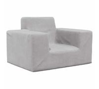 vidaXL Canapé pour Enfants Gris Clair Peluche Douce, Mini canapé, Mini canapé pour Enfants, siège pour Enfants, Fauteuil pour Enfants