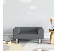 Vidaxl Canapé Pour Enfants Gris Foncé 50x40x26,5 Cm Velours Gris