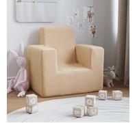 vidaXL Canapé pour Enfants Mini Canapé Fauteuil Tout-Petits Meuble de Chambre à Coucher pour Enfants Maison Intérieur Crème 341836