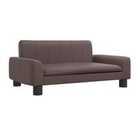 vidaXL Canapé pour Enfants, Mini Canapé pour Âge de 3-6 Ans, Meuble de Chambre à Coucher pour Tout-Petits Maison Intérieur, Marron Similicuir