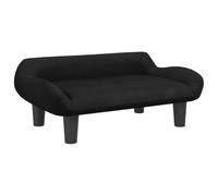 vidaXL Canapé pour enfants velours 70 x 40 x 24 cm noir