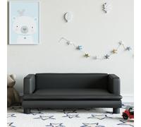 Canapé pour enfants noir 80x45x30 cm similicuir