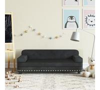 Vidaxl Canapé Pour Enfants Noir 90x53x30 Cm Velours Noir