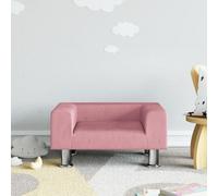 vidaXL Canapé pour enfants rose 50x40x26,5 cm velours