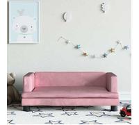 vidaXL Canapé pour enfants rose 80x45x30 cm velours 3196308