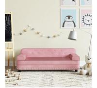 vidaXL Canapé pour enfants rose 90x53x30 cm velours 3196282