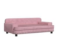 Vidaxl Canapé Pour Enfants Rose 90x53x30 Cm Velours Rose