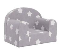 vidaXL Canapé pour Enfants, Siège avec Accoudoirs, Fauteuil avec Dossier pour Tout-Petits, Meuble de Chambre, Gris Clair 357004