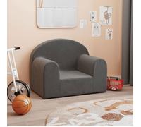 vidaXL Canapé pour Enfants, Siège avec Accoudoirs, Fauteuil avec Dossier pour Tout-Petits, Meuble de Chambre, Anthracite 357006