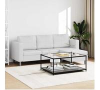 vidaXL Canapé sectionnel à 3 places cuir synthétique blanc 241980