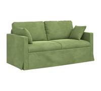 vidaXL Canapé Vert Clair 158 x 78 x 80 cm Velours, Salon, canapé sectionnel Moderne, Design Ergonomique, Grand Espace Assis, Tissu Respirant, Velours