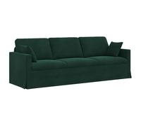 vidaXL Canapé Vert foncé 228 x 78 x 80 cm Velours, Salon, Canapé Moderne, Design Ergonomique, Tissu velouté Durable, Canapé modulable, Style Contemporain