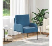 vidaXL Canapés avec coussin 55cm Bleu Contreplaqué