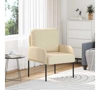 vidaXL Canapés avec coussin 55cm Crème Contreplaqué
