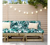 Vidaxl Canapés Centraux Avec Coussins 2 Pcs Bois De Pin Imprégné