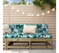 Vidaxl Canapés Centraux Avec Coussins 2 Pcs Bois De Pin Imprégné