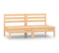 Vidaxl Canapés Centraux De Jardin 2 Pcs Bois De Pin Massif