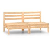 vidaXL Canapés centraux de jardin 2 pcs Bois de pin massif806587 Bois G