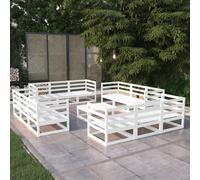 Vidaxl Canapés Centraux De Jardin 2 Pcs Gris Bois De Pin Massif Gris