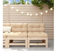 Vidaxl Canapés Centraux De Jardin 2 Pcs Bois De Pin Massif