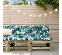 vidaXL Canapés Centraux de Jardin 2 pcs, Sièges avec Dossier, Meubles de Terrasse Patio Arrière-cour Balcon Extérieur, Bois 825645 Vert G