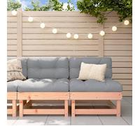 vidaXL Canapés Centraux de Jardin 2 pcs, Sièges avec Dossier, Meubles de Terrasse Patio Arrière-cour Balcon Extérieur, Bois 825406