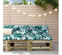 vidaXL Canapés Centraux de Jardin 2 pcs, Sièges avec Dossier, Meubles de Terrasse Patio Arrière-cour Balcon Extérieur, Bois 825645