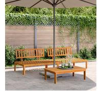 Vidaxl Canapés Centraux Palette De Jardin 2 Pcs Bois Massif D'acacia