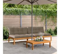 Vidaxl Canapés Centraux Palette De Jardin Et Coussins 2pcs Bois Acacia