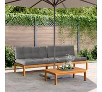 Vidaxl Canapés Centraux Palette De Jardin Et Coussins 2pcs Bois Acacia